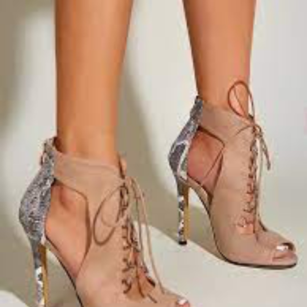 Shein Snakeskin Heeled Boots